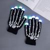 Fashion Hip Hop Party Led Rave Flashing Gloves Glow 7 Mode Light Up Finger Tip Lighting Black New Holiday