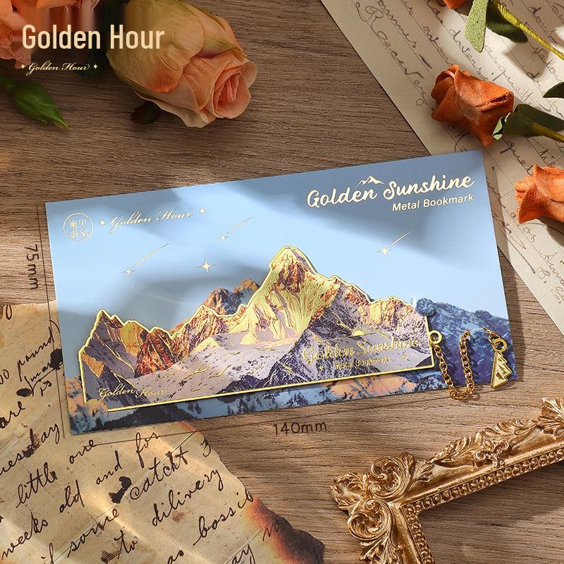 

Jilü Yuyu Rizhao Golden Mountain Series - Creative Irregular Metal Bookmark for Students