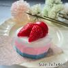 Simulation Strawberry Cake Squishy Sensory Fidget Toy Slow Rising Cream Souffle Ball Stress Relief Squeeze Decompression Toy