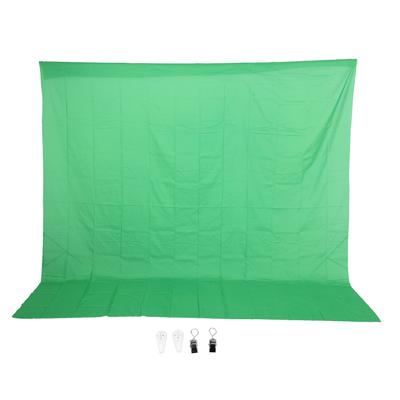 3x3m Green Screen Backdrop Non Reflective Green Screen Background Cloth for Video Photographic Studio Streaming