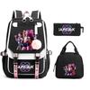 Animation Cartoon Printing Large Capacity Student School Bag Children'S Meal Bag Casual Pencil Bag Three-Piece Set