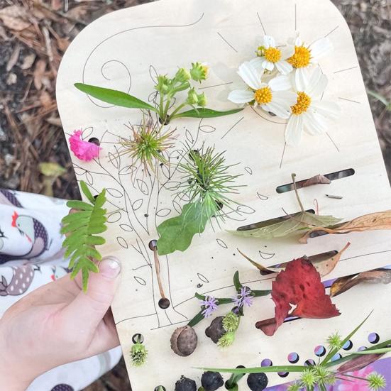 Flower Leaf Collector Board DIY Fresh Plants Flower Arrangement Collection Display Wooden Plate Decoration Mom Birthday Christmas Gift