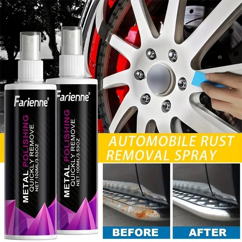 Car Rust Removal Spray - Metal Paint Cleaner,iron Powder Cleaner for Car Maintenance, Rust Inhibitor for Cars and Metal Products