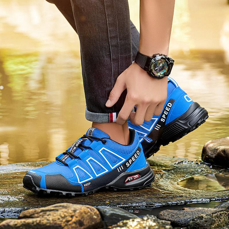 Men's Casual Sports Outdoor Lightweight Sports shoes Mesh Breathable Hiking Shoes Outdoor Camping Shoes Walking Sports Sho