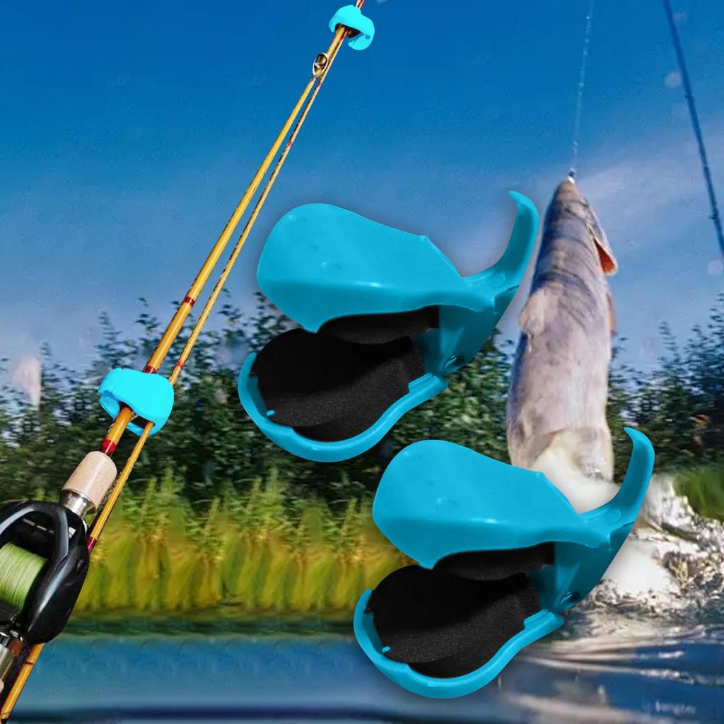 2 Pezzi Palline Fissaggio Canne da Pesca Clip Antiscivolo Compatte Attrezzi Porta Esche