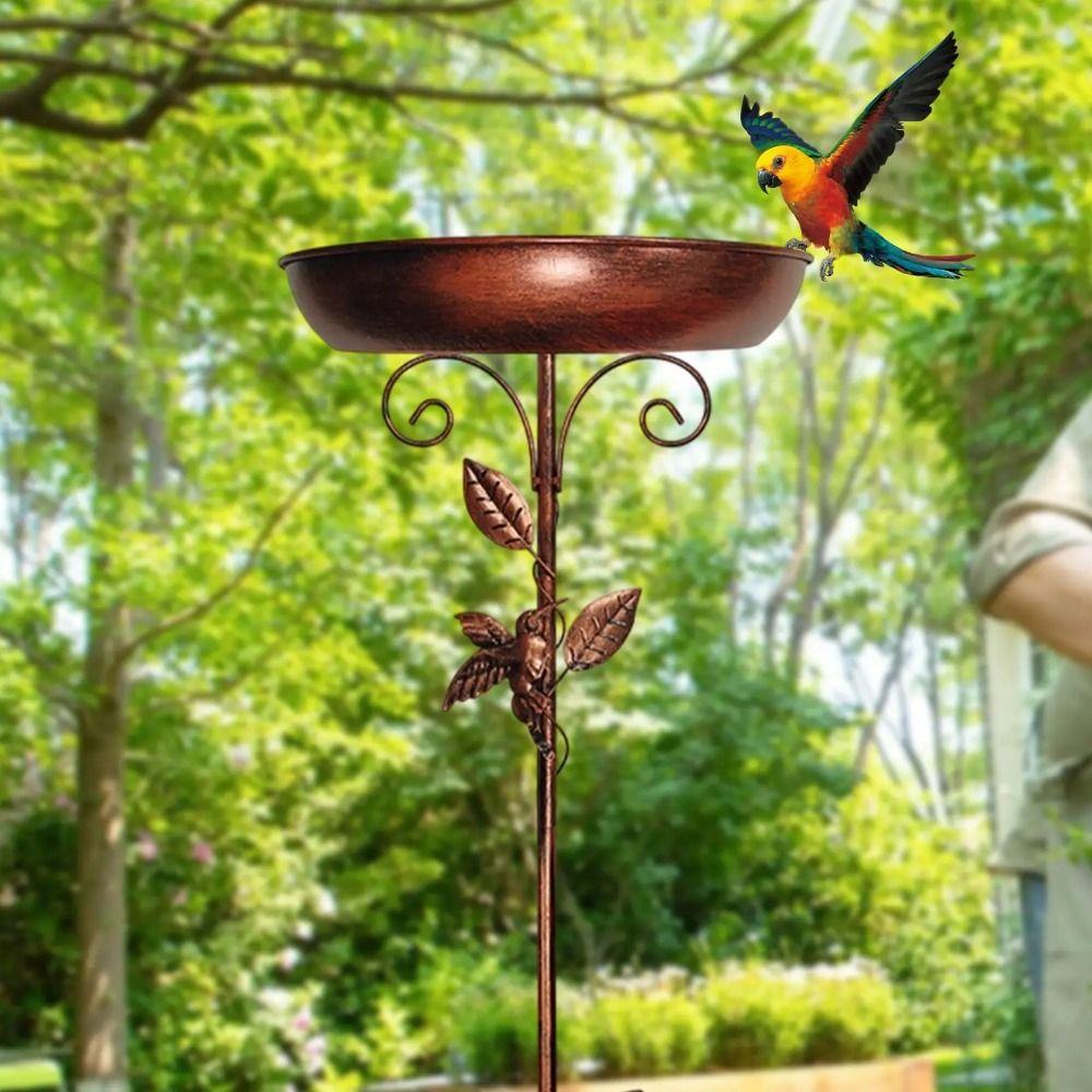 Vintage Garden Birdbath Sturdy Bird Feeding Dish Bird Raising Tool Bird Water Bowl  Courtyard