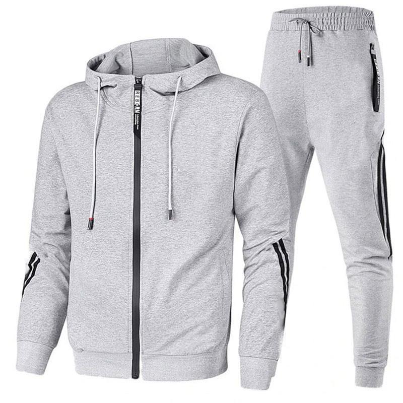 2023 Men's and Women's Hooded Fitness Sportswear Set - Casual Autumn Running Gear