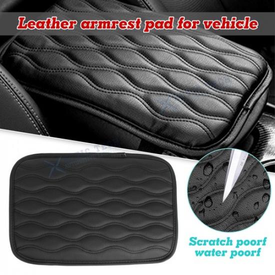 Universal Car PU Leather Armrest Pad Cover Center Console Box Cushion Protector