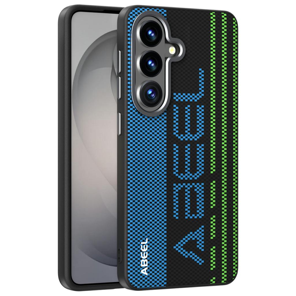 ABEEL For Samsung Galaxy S26 / S26 Pro Magnetic Case Micro-Embossing 6D Printed PC TPU Aluminum Alloy Leather Phone Cover