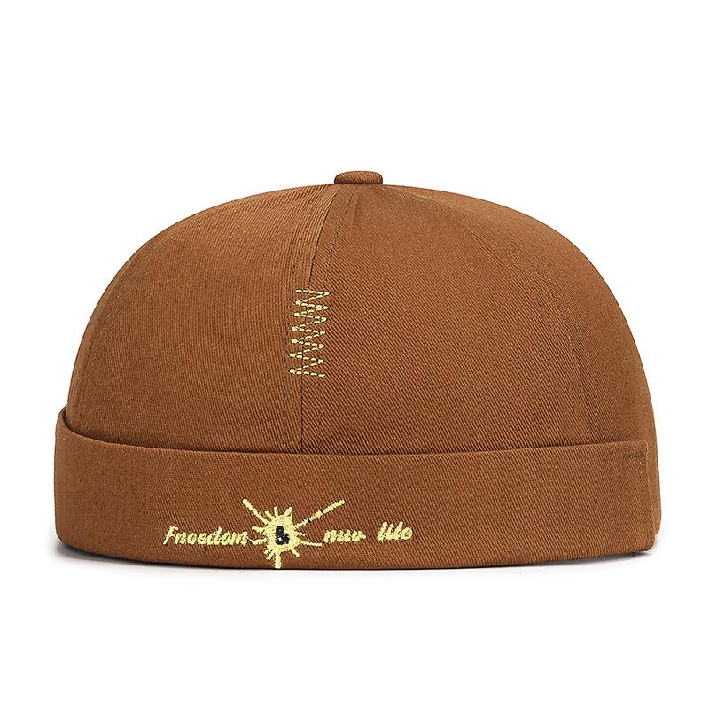 Unisex Trendy Hip Hop Embroidered Tang Hat - Versatile Spring Brimless Style