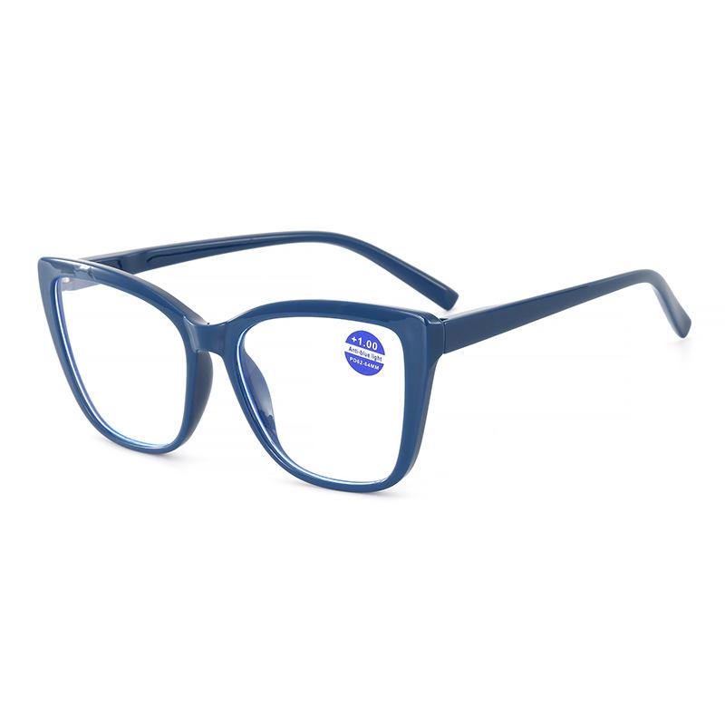 

Очки для чтения «кошачий глаз» Анти-синие очки для чтения Модные очки для чтения с большой оправой для пожилых людей Мужские модели 400