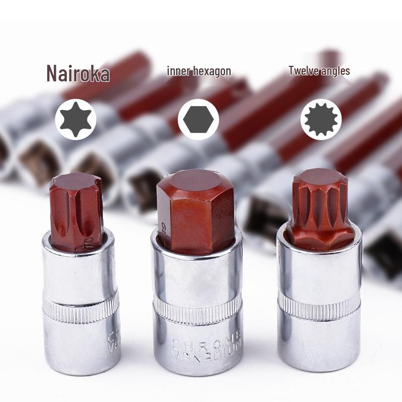 1/2'' Hex Torx Extended 12-Point Impact Socket Set