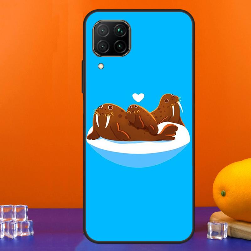 Cute Walrus For Huawei Nova Y90 Y91 Y60 Y70 Y72 Y61 9 10 SE 12i 12s 11i 5T P60 Pro P20 P30 P40 Lite Case
