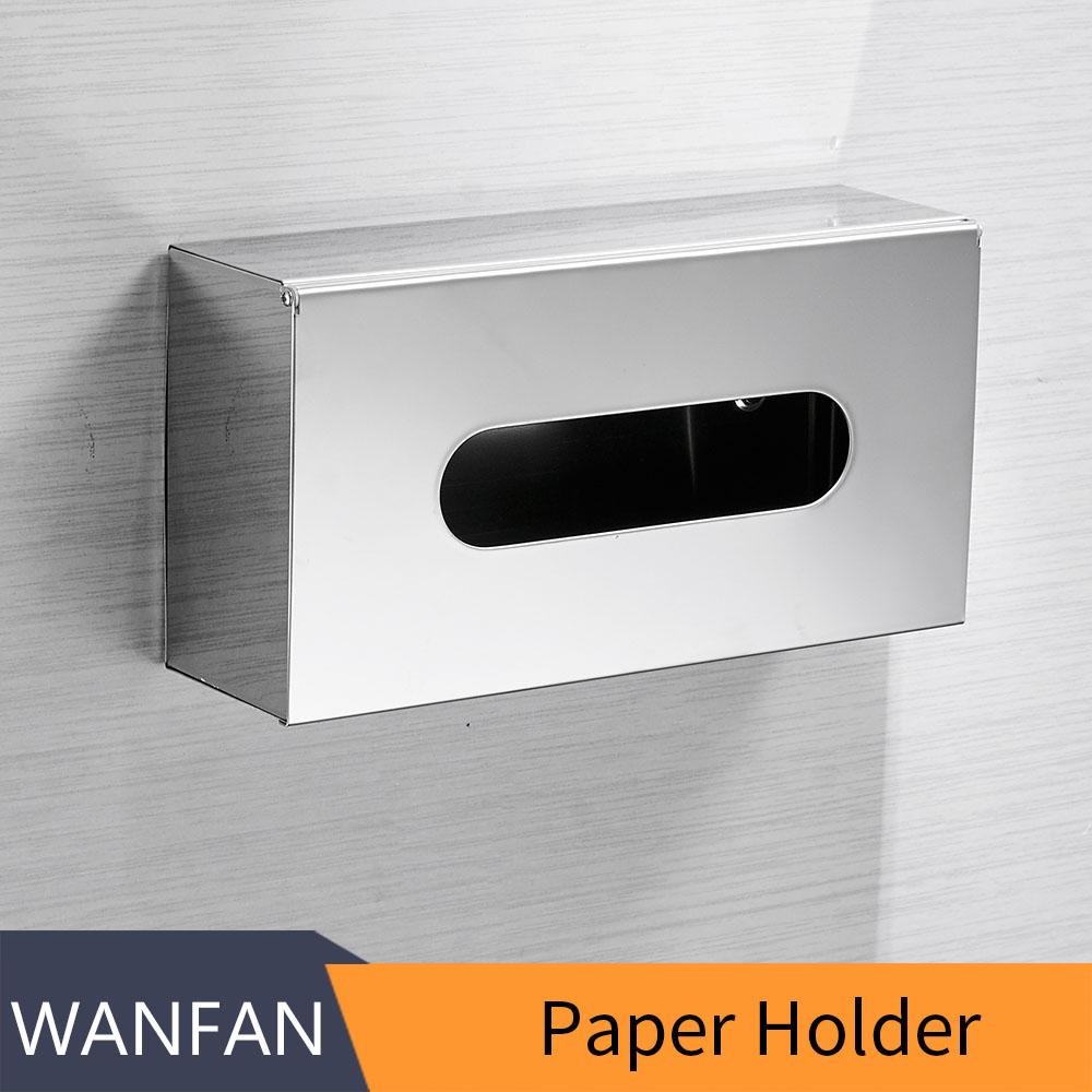 Paper Holder Stainless Steel Toilet Paper Tissue Pull Boxes Bath Room Desktop Srorage Organizers Phone Stand WC Paper WF-18031