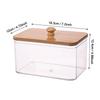 Laundry Room Storage Box With Bamboo Lid For Laundry Powder Home Living Room Coffee Table Desktop Creative Cotton Swab Box