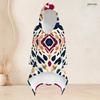 Women Plus Size Geometric Printed Two Piece Set Hooded Long Sleeve High Low Top Fitted Pants