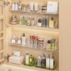 New Multifunctional Cosmetic Storage Box Cabinet Wall Mounted Oblique Desk Storage Organizer Transparent Bathroom Shelves Rack