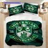 Hibernian Edinburgh Emblema Storico Set da Tre Pezzi (1 * copripiumino + 2 * federa, senza nucleo) Set biancheria da letto 2D Piatto Regalo di Natale Compleanno