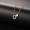 Cazador Mini Heart Initial Letter Pendant Necklaces for Women Stainless Steel A-Z Alphabet Choker Chain Jewelry Valentine Gift