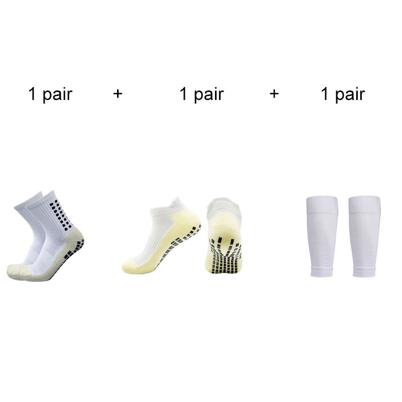 Erwachsenengröße Ein Set Fußball Grip Knöchelsocken und Fußball Ärmlinge Crew Fußball Sportsocken
