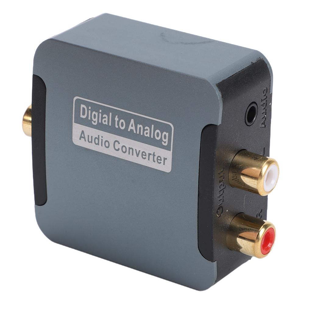 Digital to Analog Audio Converter SPDIF Coaxial Optical to AV Interface Left Right 3.5mm Stereo Converter for TV