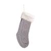Large Size Knitted Christmas Stocking With Fluff Christmas Tree Ornaments Christmas Gift Bag  Kids