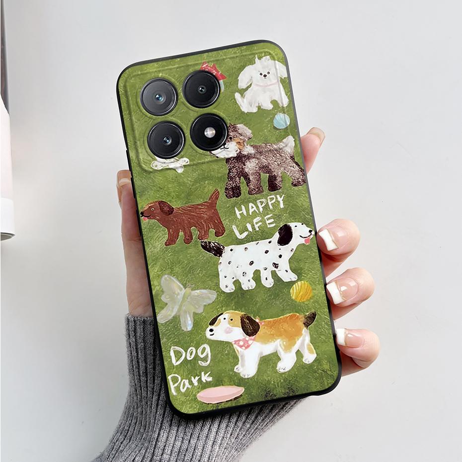 For Xiaomi Poco X6 Pro Case Stylish Painted Silicone Bumper Shockproof Phone Cases Cover Coque For Xiaomi Poco X6 Pro 5G Fundas