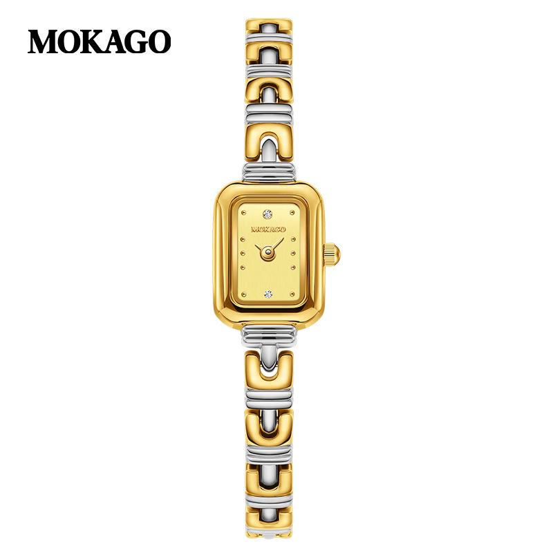 Mokago Waterproof Vintage-Style Luxury Women’s Square Wristwatch