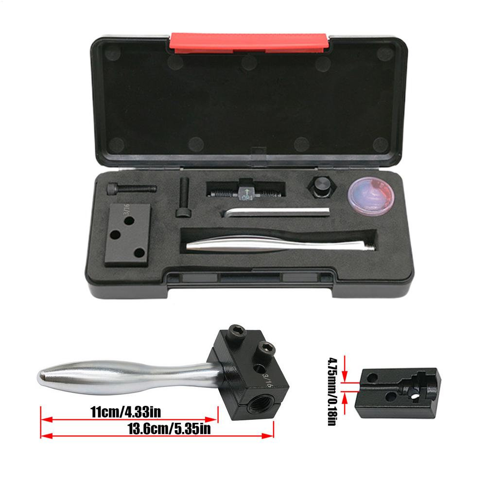 

Brake Flaring Tool Kit Oil Pipe Flaring Tool Multifunctional 3/16 Brake Oil Pipe Reamer for Car Truck Trailer RV Motorcycle Boat чёрный