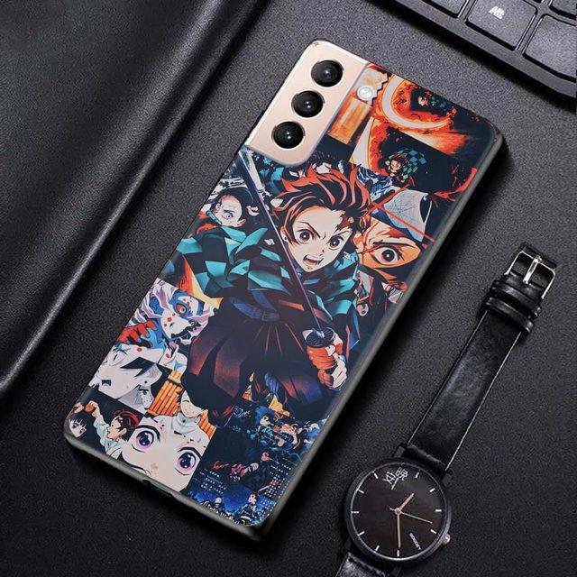 Shell For Samsung Galaxy S21 S20 S10 S9 S8 Plus Ultra 5g S10lite S10e S7edge S20 S21 Fe Cover Case Demon Slayer Kimetsu Anime