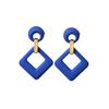 Square Hollowed,Out Geometric Fashion Long Earrings , Exaggerated Personality Candy,Colored High,End Drop Earrings