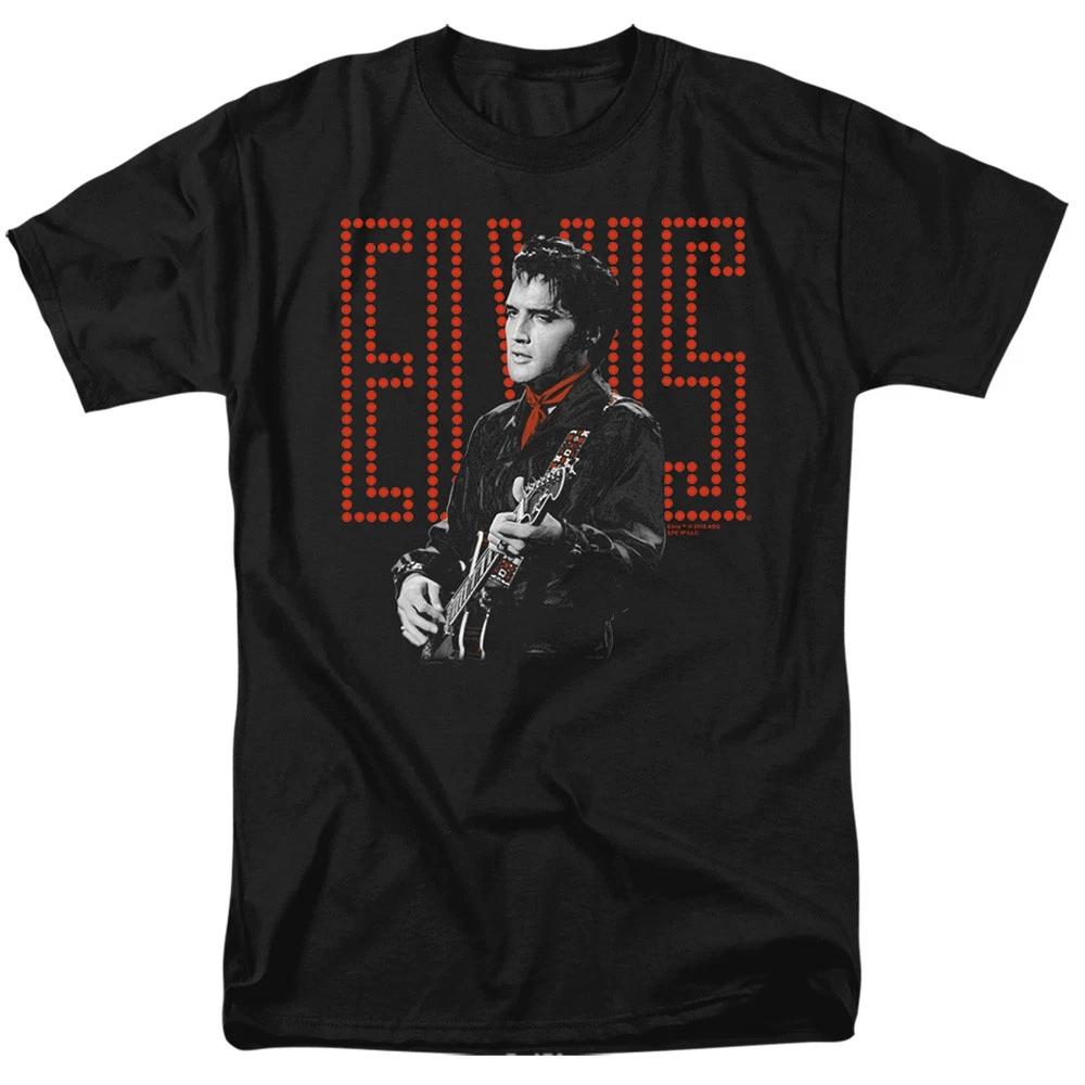 Elvis Presley - Red Guitarman - Unisex Short Sleeve Children s T-shirt - Black 100