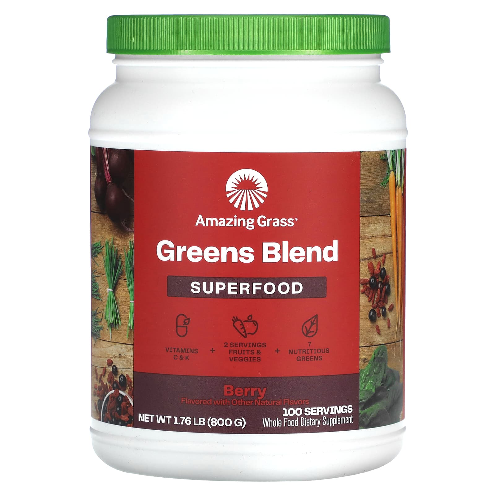 

Green Superfood, Berry, 800G(28.2Oz)