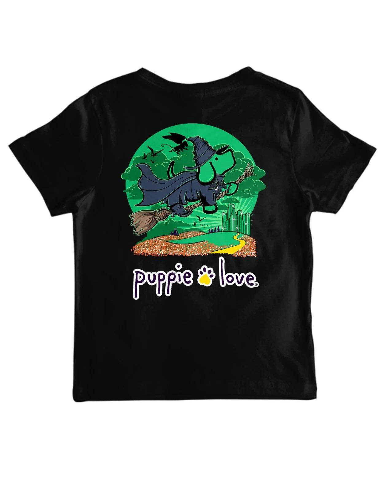 New PUPPIE LOVE - GREEN WITCH PUP, YOUTH T Shirt, Wicked, Kids Shirt 2XL