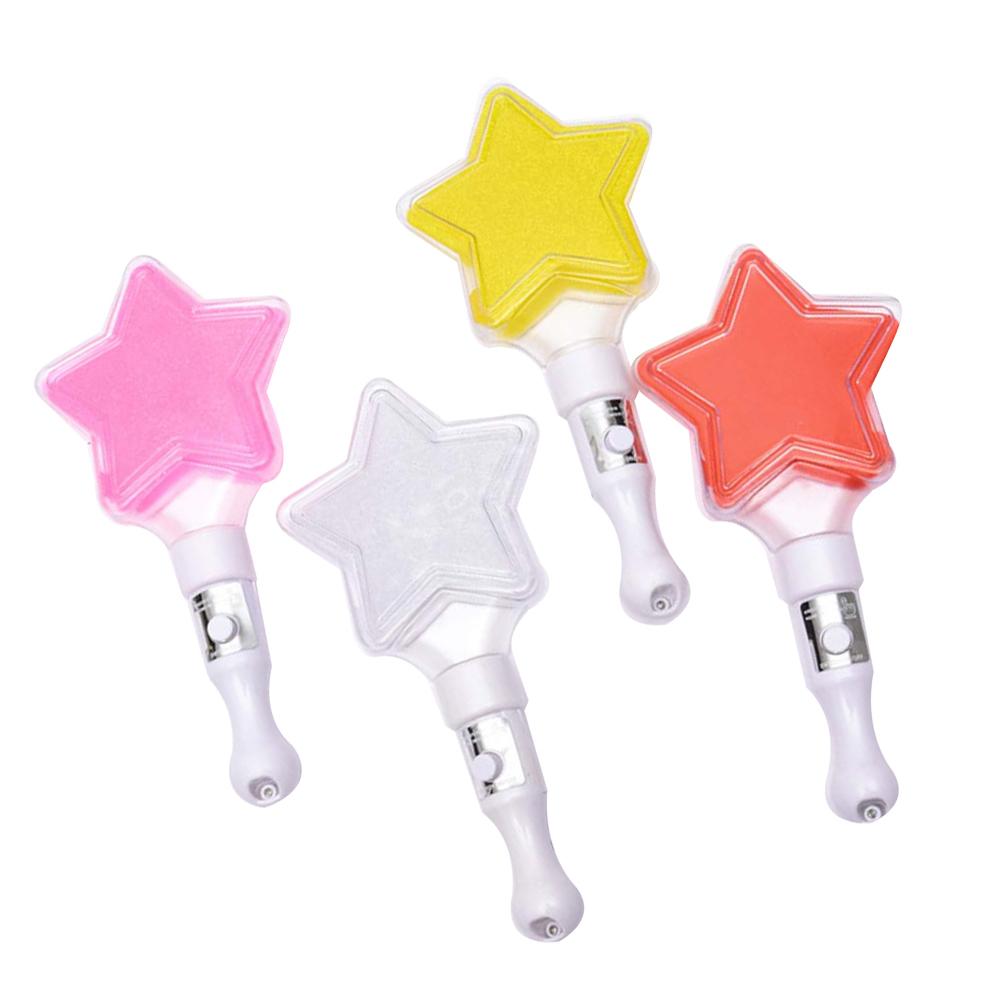 2pcs Beautiful Star Decor Glow Stick Toy Flourescent Stick Creative Glow Stick for Bar