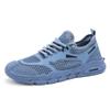 Fashion Mesh Sneakers for Men Handmade Shoes Men Blue Sneakers Outdoor Summer Comfortable Transparent Mesh Walking Shoes Korean Edition
