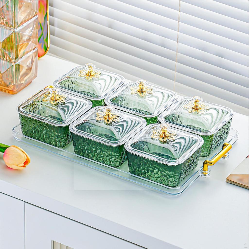 Dried Fruit Plate Cookie Jar Multifunctional Decorative Candy Bowl Spice Jars for Countertop Dining