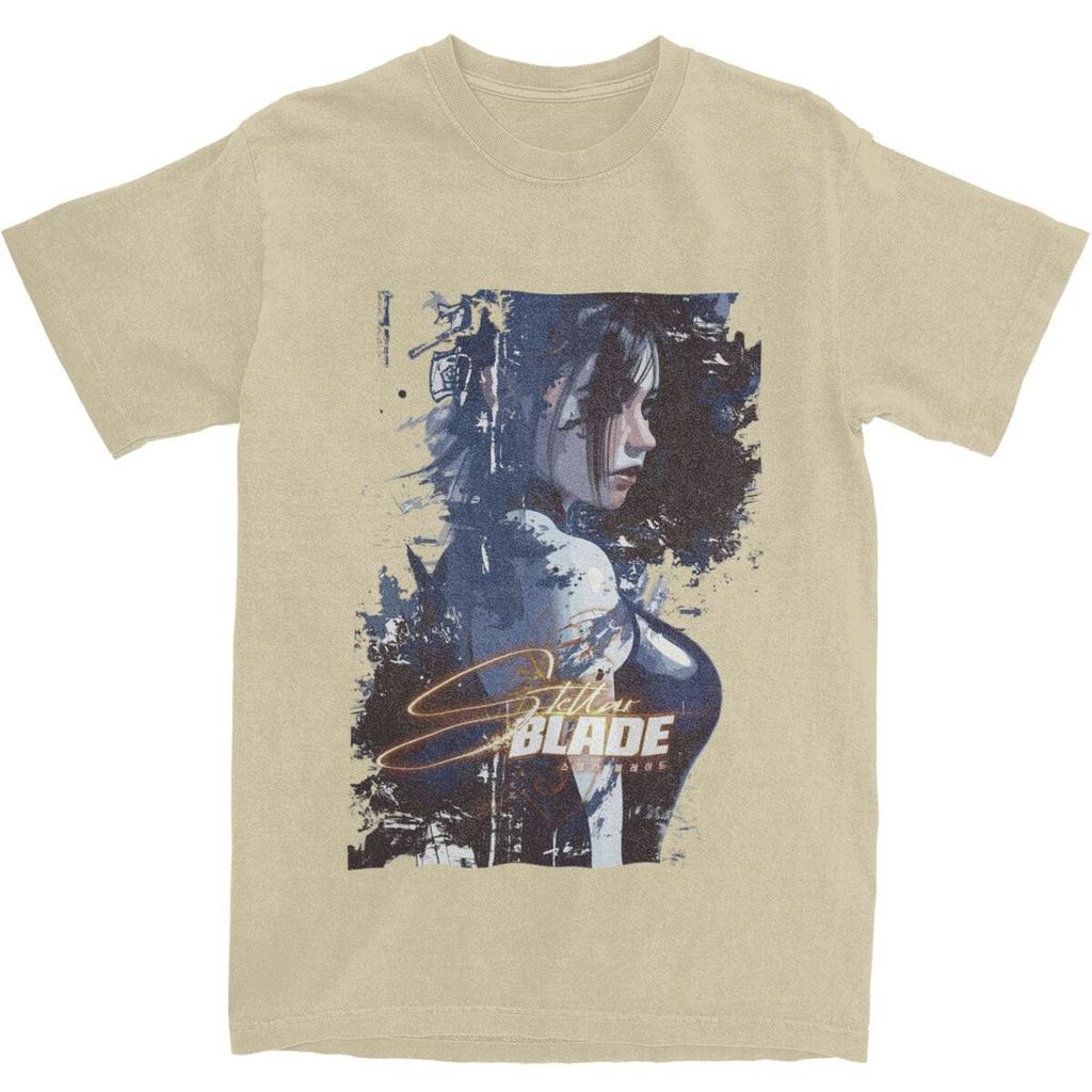 Men's Stellar Blade Fanart Video Game T-Shirts Cotton Tops Summer Y2K Short Sleeve T-Shirt Crew Neck Novelty  Tshirt New Arrival