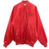 AUBURN 90s Made In USA Old Back Print Coach Jacket L Red Blouson Men's Used