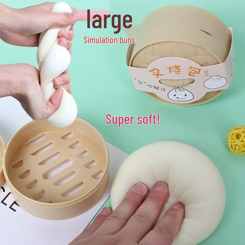 Fumede Süßes Char Siu Bao Quetschspielzeug-Set mit Dampfgarer