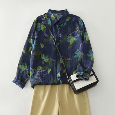 DIMANAF 2025 New Plus Size Women Long Sleeve Tees Tops Shirts Casual Loose Blouse Autumn Print Cotton