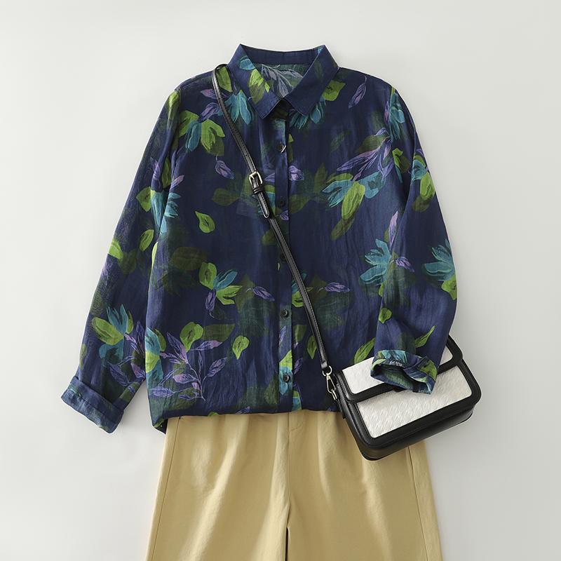 

DIMANAF 2025 Новые Женские Футболки Топы Рубашки Большого Размера с Длинным Рукавом Повседневная Свободная Блузка Осенний Принт Хлопок One size