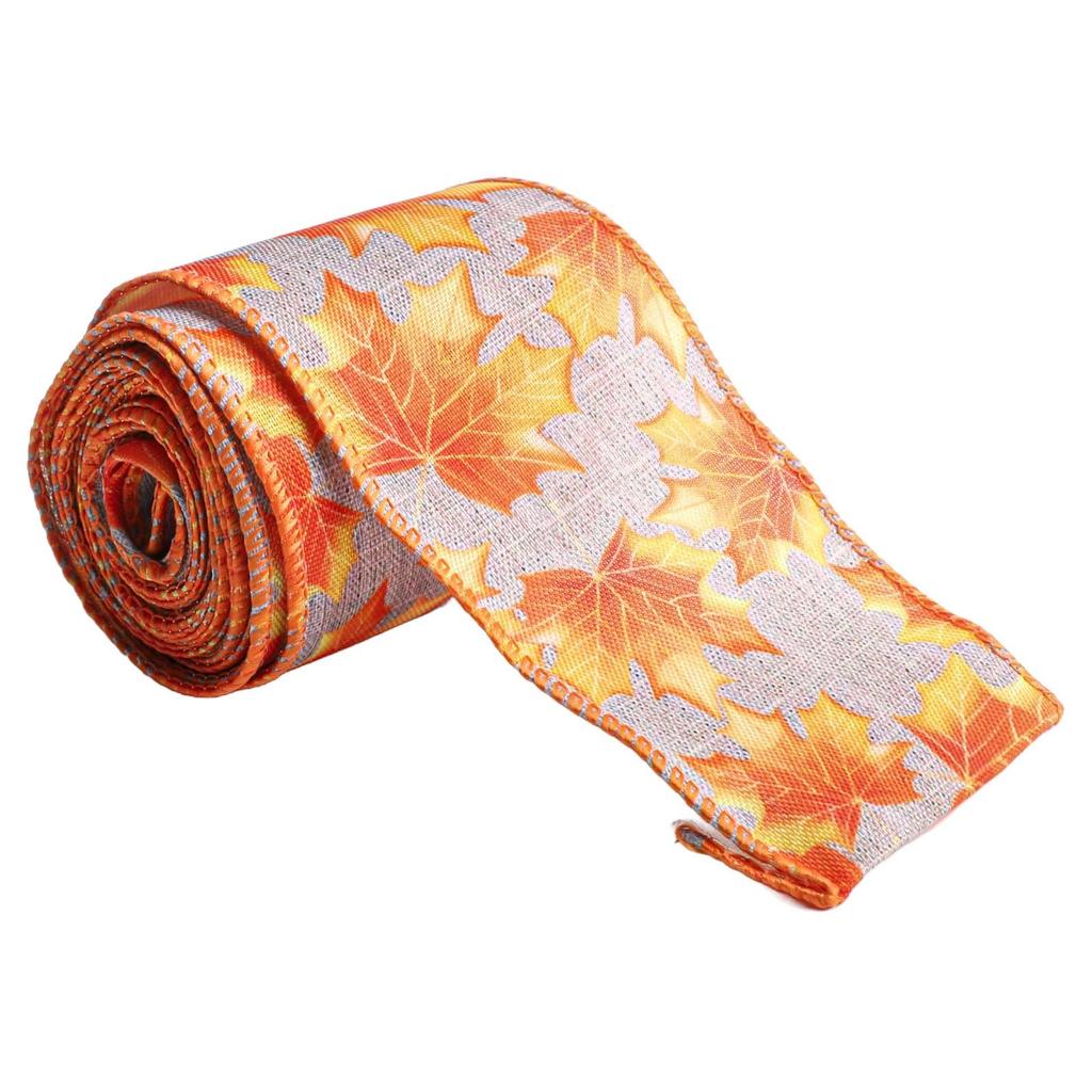 Thanksgiving Ribbon Autumn Harvest Overlock Ribbon Pumpkin