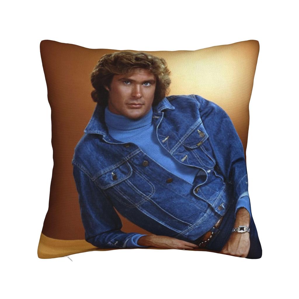 David Hasselhoff Pillow Cover Print Cushion Cover Vintage Pillow Case For Sofa Bedroom Home Decor