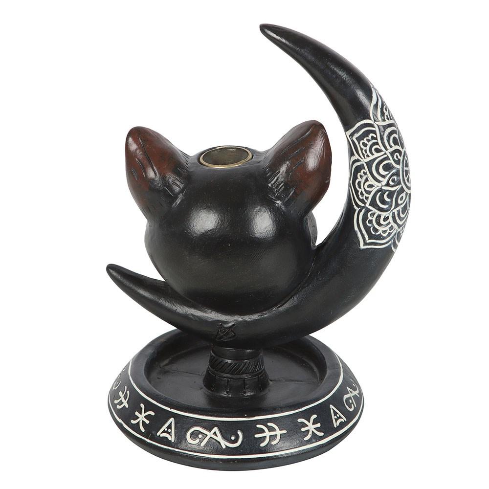 Something Different Black Cat & Moon Backflow Incense Burner