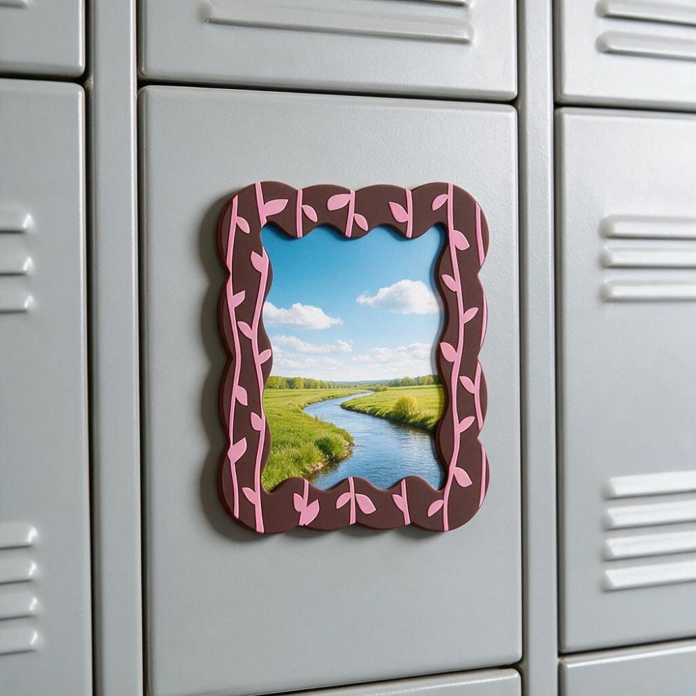 8PCS Removable Cabinet Picture Frame Vintage Picture Display Frame School Lockers