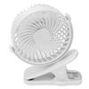 Clip On Fan ABS 720 Degree 3 Gears Noiseless USB Battery Powered Mini Fan for Desktop Office