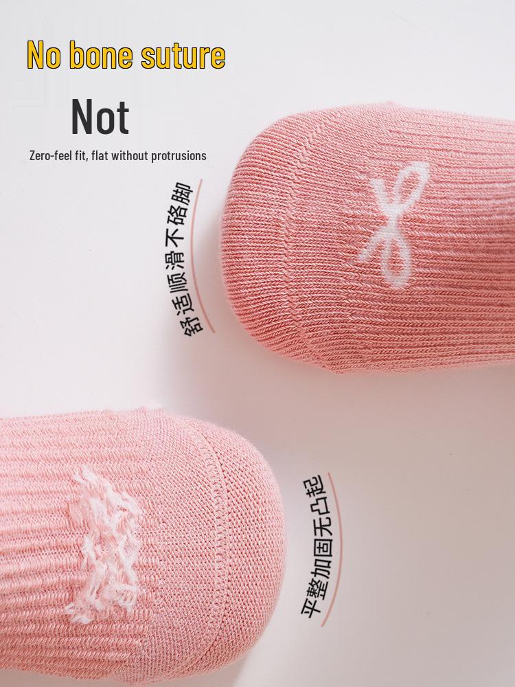 Xiyu Jia Baby Socks - Autumn/Winter Collection, Ruffle Edge, Bow Detail, A-Class Combed Cotton, Seamless Design