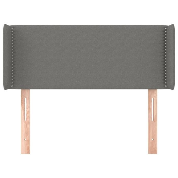 VidaXL Headboard with Ears Dark Grey 83x16x78-88 Cm Fabric3118603