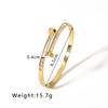 Exquisite Titanium Steel Nail Bangle with Micro-Paved Zircon - High-End Women's Fashion Bracelet